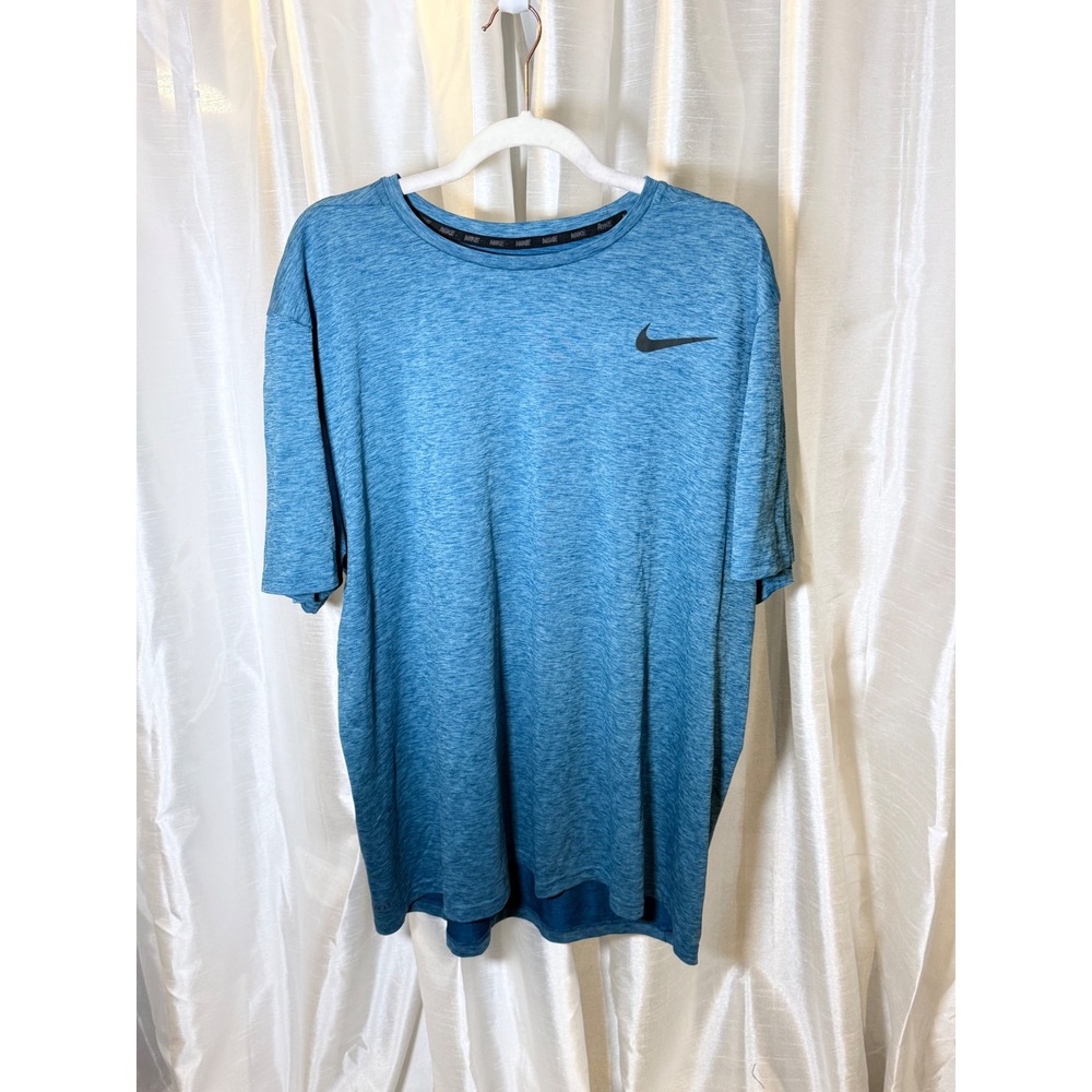 Nike Dri-FIT T-Shirt Mens XXL Blue Heathered Short Sleeve Performance Top